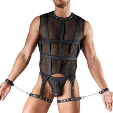 Herren Straps-Hemd Jock String sexy Dessous Erotik Netz Shirt hinten offen "Coke