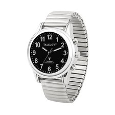 Funkuhr Herren Sprechende Uhr Metallzugarmband Armbanduhr Seniorenuhr Blindenuhr