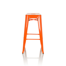 hjh OFFICE Barhocker Hocker Sitzgelegenheit Stahl orange stapelbar Gastronomie