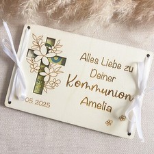 Personalisierte Kommunion Geldgeschenk Karte – Geschenk zur Konfirmation - Kreuz