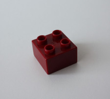 LEGO DUPLO Ersatzteil  Stein 2x2 rotwein 3437 für Schwarz Ritterburg Nr. 4785