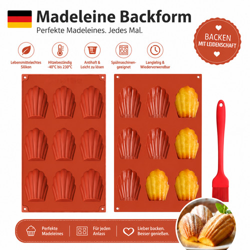 Stück silikon madeleine - 2,