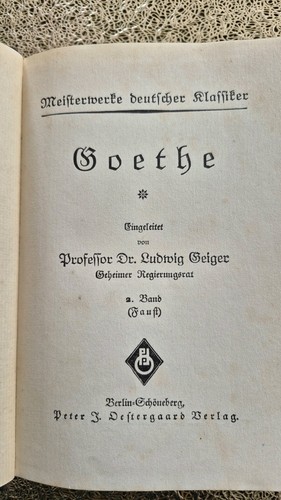 Goethe faust - goethe,