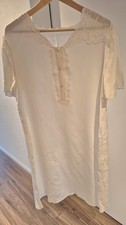 Vintage Nachthemd - feinste italienische SEIDE, handbestickt. 38/40