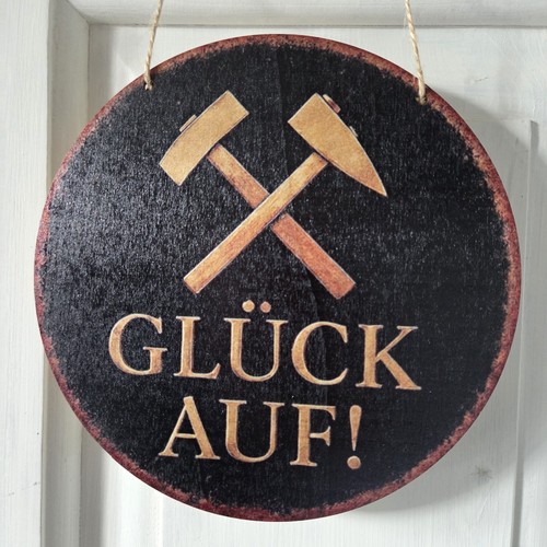 Dekoschild glück auf bergmann - glück,