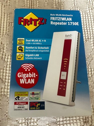 Fritz wlan repeater 1750e ovp - 1750e,