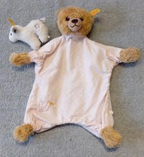 Steiff  Bär Schnuffeltuch Rosa ca 30cm und Babyrassel Schaf