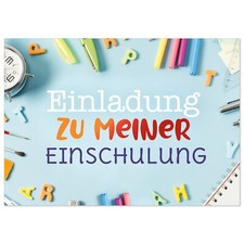 8 Einladungskarten Einschulung