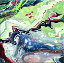 Original acryl bild fluid - bild,