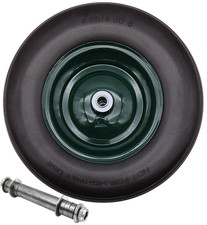 Schubkarrenrad Vollgummi PU Ersatzrad 4.80/4.00-8 Reifen 16mm Achsloch HERO