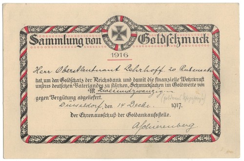 Urkunde gold wehr - g.i.z.,