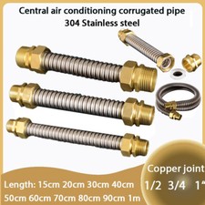 Edelstahl Wellrohr Solarrohr Heizung Kupferkopf Beliebige Biegung 1/2"  3/4"  1"