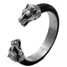 Wolfsköpfe Armreif Wölfe