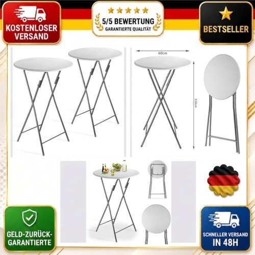 Klappbare stehtische 2er set - klappbare,