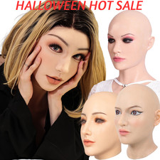 Realistische Weibliche Silikon Kopfmaske Gesichtsmaske Für Crossdresser Frauen