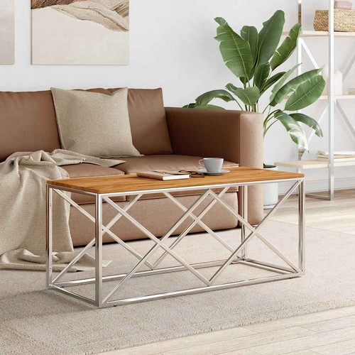 Vidaxl couchtisch edelstahl - couchtisch,