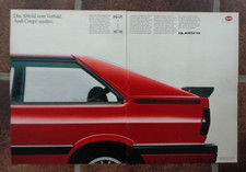 Audi Coupe Quattro Auto Werbung bzw Reklame, Typ 85
