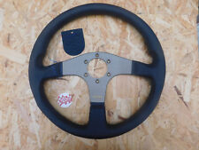 MOMO TUNER Sportlenkrad, silber/anthrazit,Leder, 320mm, ABE, Opel, VW,BMW usw.