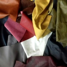 LEDERRESTE bunt  Puschenleder