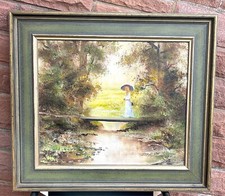 Wunderschöne  Landschaft Öl auf Leinwand Gemälde  68 x 78 cm (H x B) Signiert