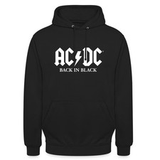 AC/DC Back In Black Logo Mit Blitz Unisex Hoodie