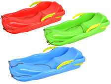 Kinder Bobschlitten Bob Schlitten Rodel Schneegleiter Bremshebel Zugseil 85x40cm