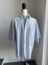 Herren Hemd Paolo Negrato M Gr. 39/40 Blau Kariert Guter Zustand