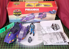 Vintage Kenner M.A.S.K. Piranha komplett in Box mit Sly Rax & Stiletto Maske & Inst