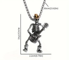 Silber Edelstahl Skelett Rock