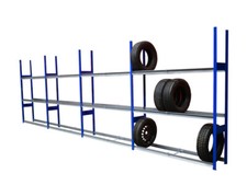 Garagenregal Großfachregal Felgenregal Reifenregal Länge 7.050 mm Tiefe 405 mm