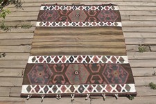 Kaukasischer Teppich 39 Zoll x 47 Zoll Handgewebt Kelim 100 x 122 cm Teppich ...