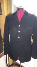 Turnierjacket schwarz Samtkragen Schurwolle Gr. 90 Reitsport