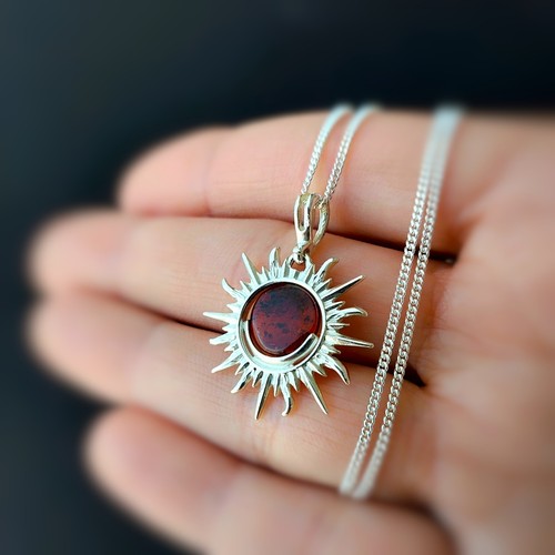 Silber anhänger sonne - sonne, mit