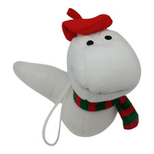 NICI Wurm Raupe weiß mit Mütze und Schal mit Aufhänger ca 12cm