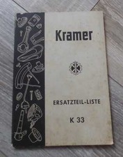 Kramer Schlepper K33 Ersatzteilliste 