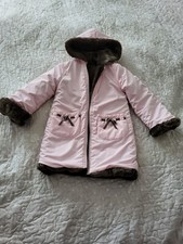 lili gaufrette Wintermantel Mantel Jacke Kunstfell Wendbar Gr.86 Baby Mädchen...