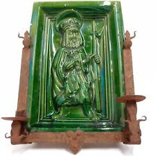 Kerzenleuchter Kachel Kályhacsempe Ofenkachel Keramik Schmiedeeisen Wandleuchter