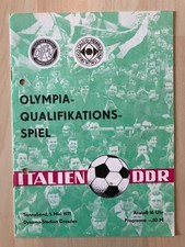 DDR - Italien  1.5.1971 Olympia-Qualifikation Programm