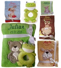 Babydecke mit Namen bestickt