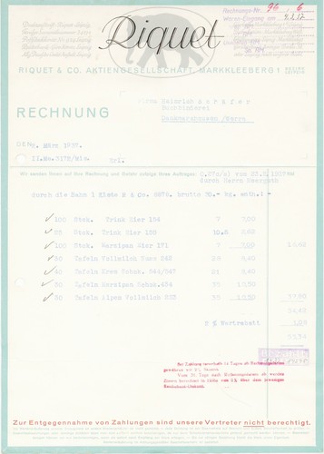 Markkleeberg rechnung 1937 - markkleeberg,,