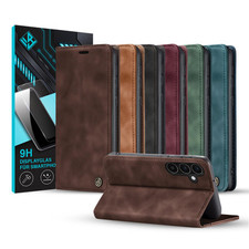 Handy Hülle für Samsung Galaxy A56 5G Klapp Magnet Smartphone Cover Case 9H Glas