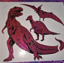 Sticker 90er MAXI Dinos glitzer für Stickeralbum Stickerheft Vintage