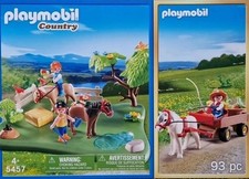 PLAYMOBIL 5457 Ponykoppel mit Ponywagen Neu/Ovp