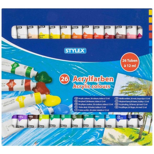 Stylex acrylfarben set - acrylfarben, 26