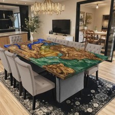 Nussbaum Ozeanblau Epoxid