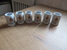 6 kleine Bierkrüge von Krombacher Bier Pils Schnapsstamperl