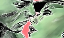 LEINWAND BILD POP ART FRAU