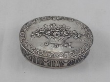 *RAR* Elegante Süßstoff-/ Tabak- dose Florales Dekor in 800er Silber wohl Hanau