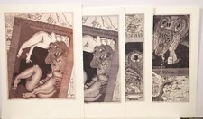 Uwe Bremer/4x Radierungen/Die