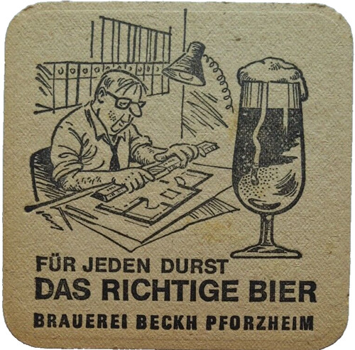Alter bierdeckel brauerei - bierdeckel,